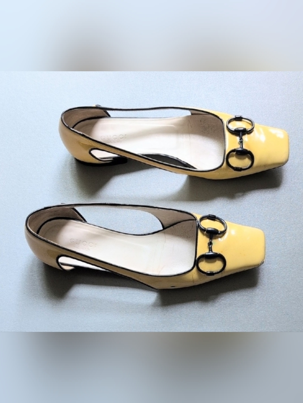 Gucci Vintage Patent Leather Horsebit Flats